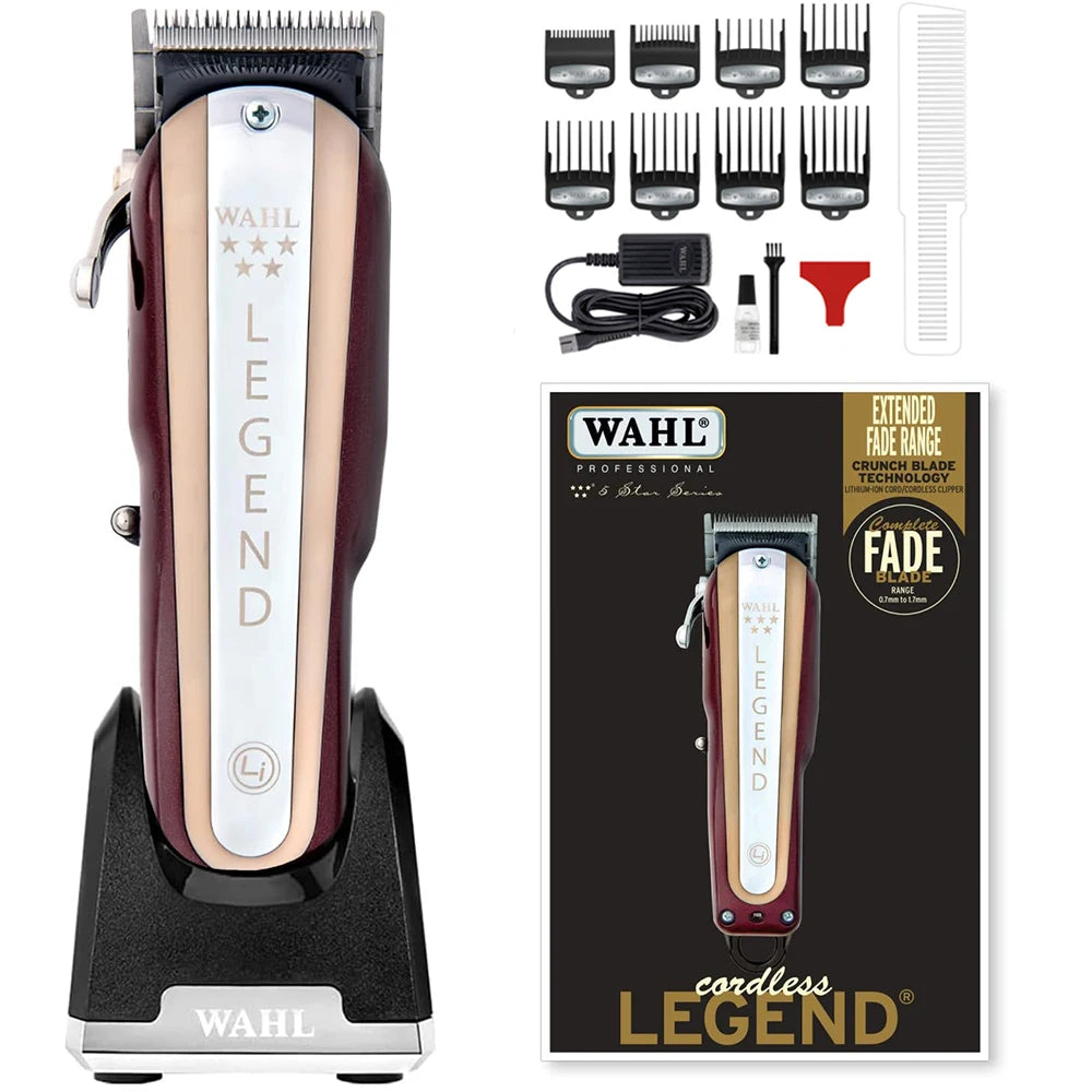 Original  Wahl Hair Clipper for Barbers, 5-Star Series, Cordless Hair Clipper, Magic Clip  & Detaliers & Vanish