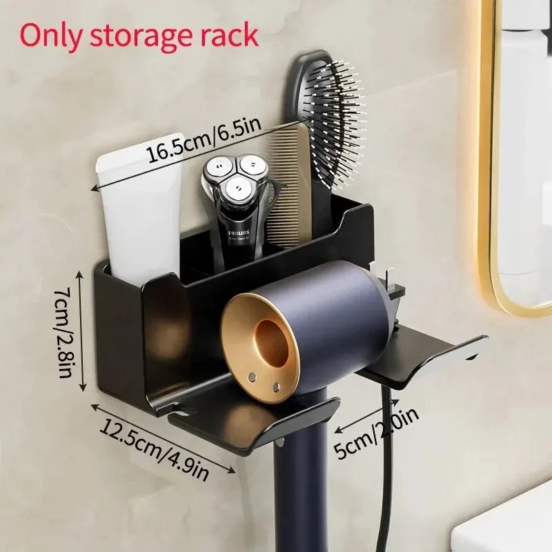 1 Pcs Hair Dryer Holder Wall Dryer Cradle Straightener Stand Hairdryer Organizer Box Plastic Hair Dryer Stand