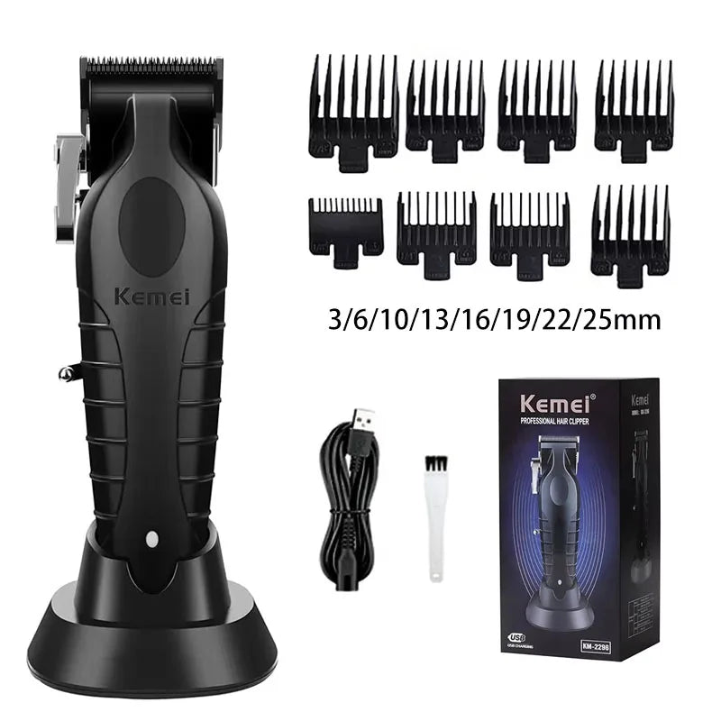 Kemei KM-2296 KM-2299 KM-1102 Professional Hair Clipper Kit Electric Shaver Male Hair Cutting Machine Men’s Cordless Trimmer