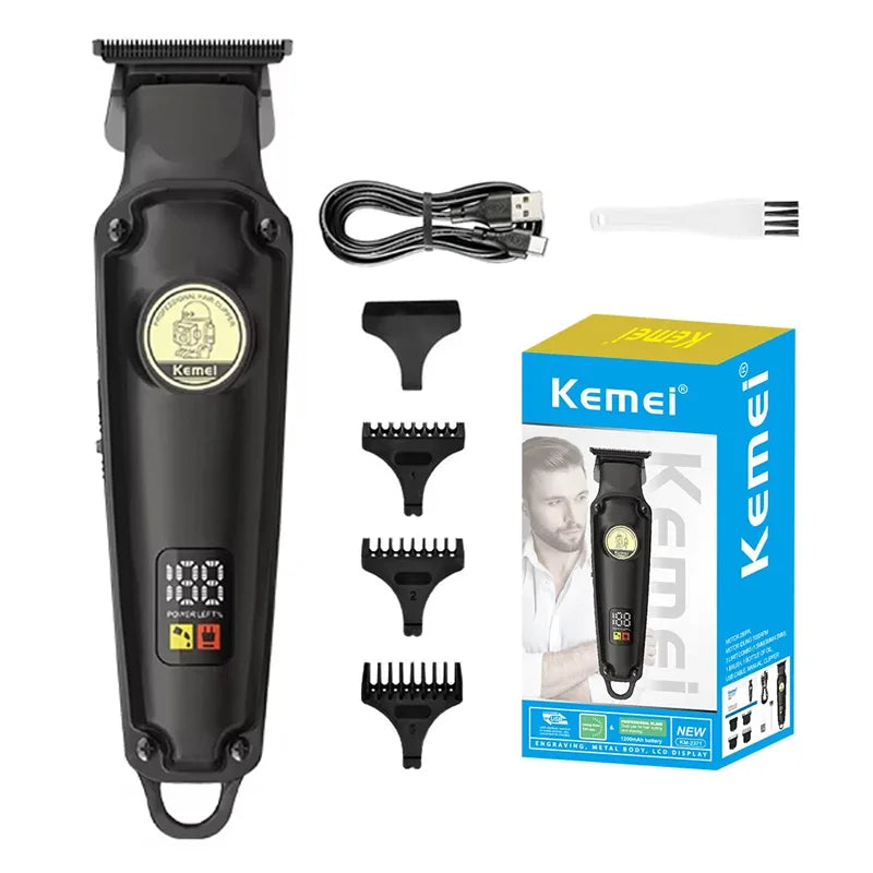 Kemei Rechargeable Hair Clippers Cordless Barber Easily Trimmer Bald Head Washable Electric Beard Shaver For Men KM-2371 KM-2024