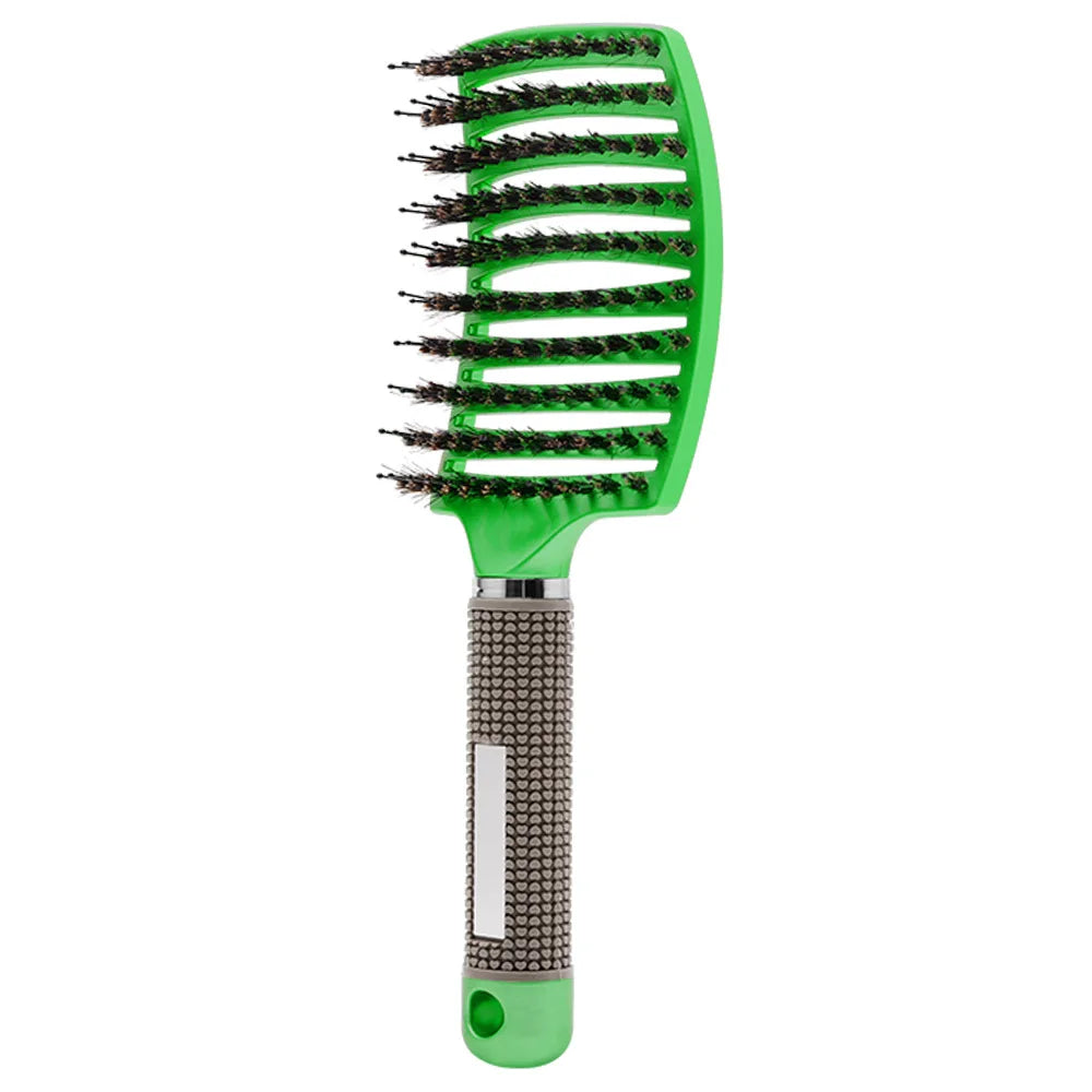 Hairdressing Comb Bristle Nylon Detangling Wet Dry Curly Brush Salon Hair Scalp Massage Brush Barber Home Hair Styling Comb Tool