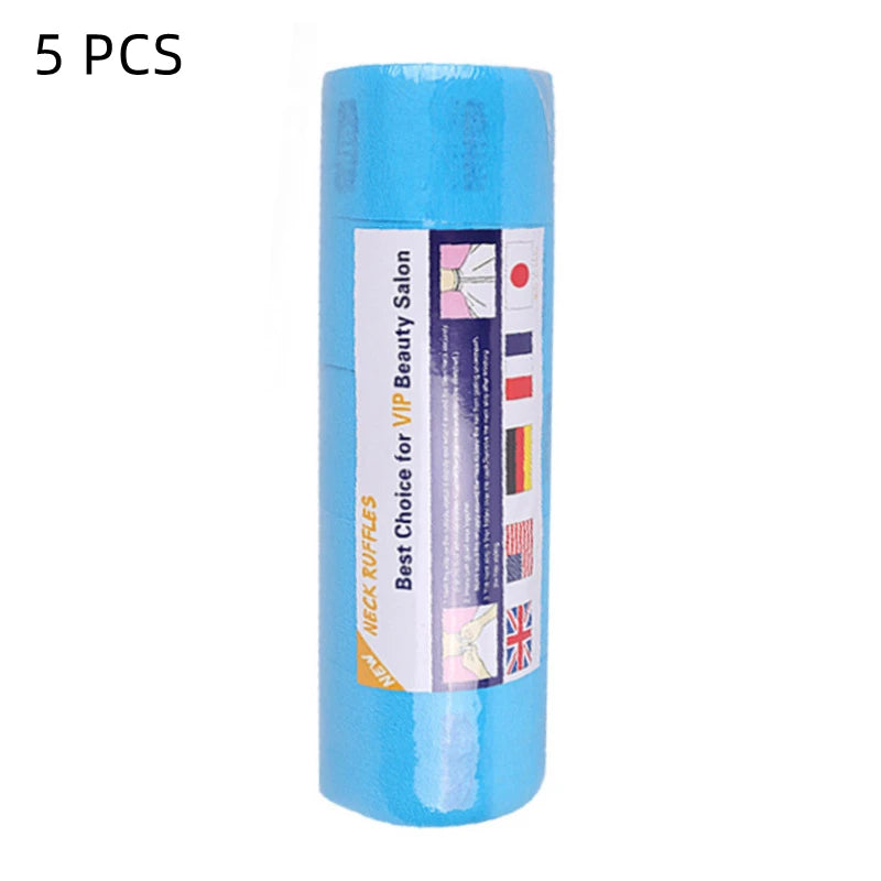5PCS Barber Neck Paper Disposable Muffler Paper Salon Adjustable Hairdressing Collar Covering Multifunction Hairdresser Accessor