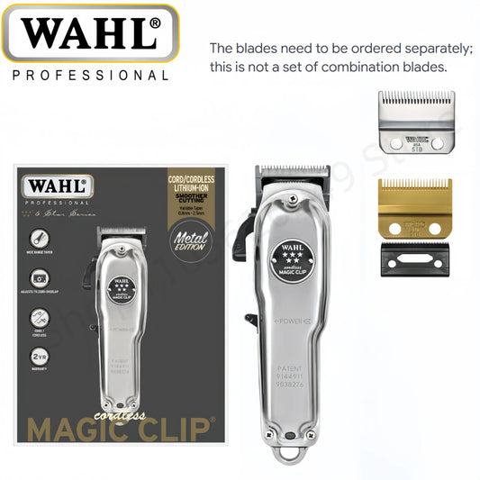 Wahl 8509 Professional 5 Star Series Magic Clip Metal Edition Cordless with Stagger Tooth Blade Hair clipper 100% Original