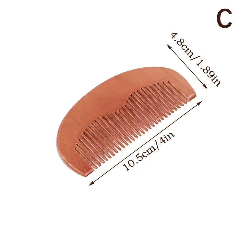 Wooden Beard Comb Mustache Hair Brush for Men Fine Coarse Teeth Perfect Beard Balms Essential Oils Combs Расческа Для Волос