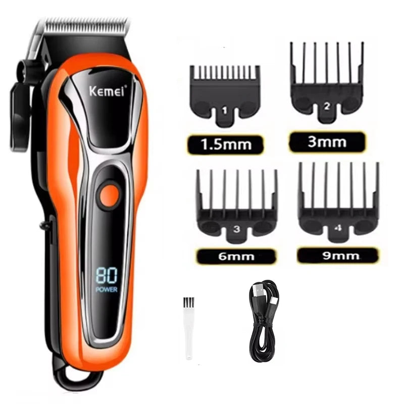 Kemei Hair Clipper Electric Hair Trimmer for men Electric shaver professional Men's Hair cutting machine Wireless barber trimmer