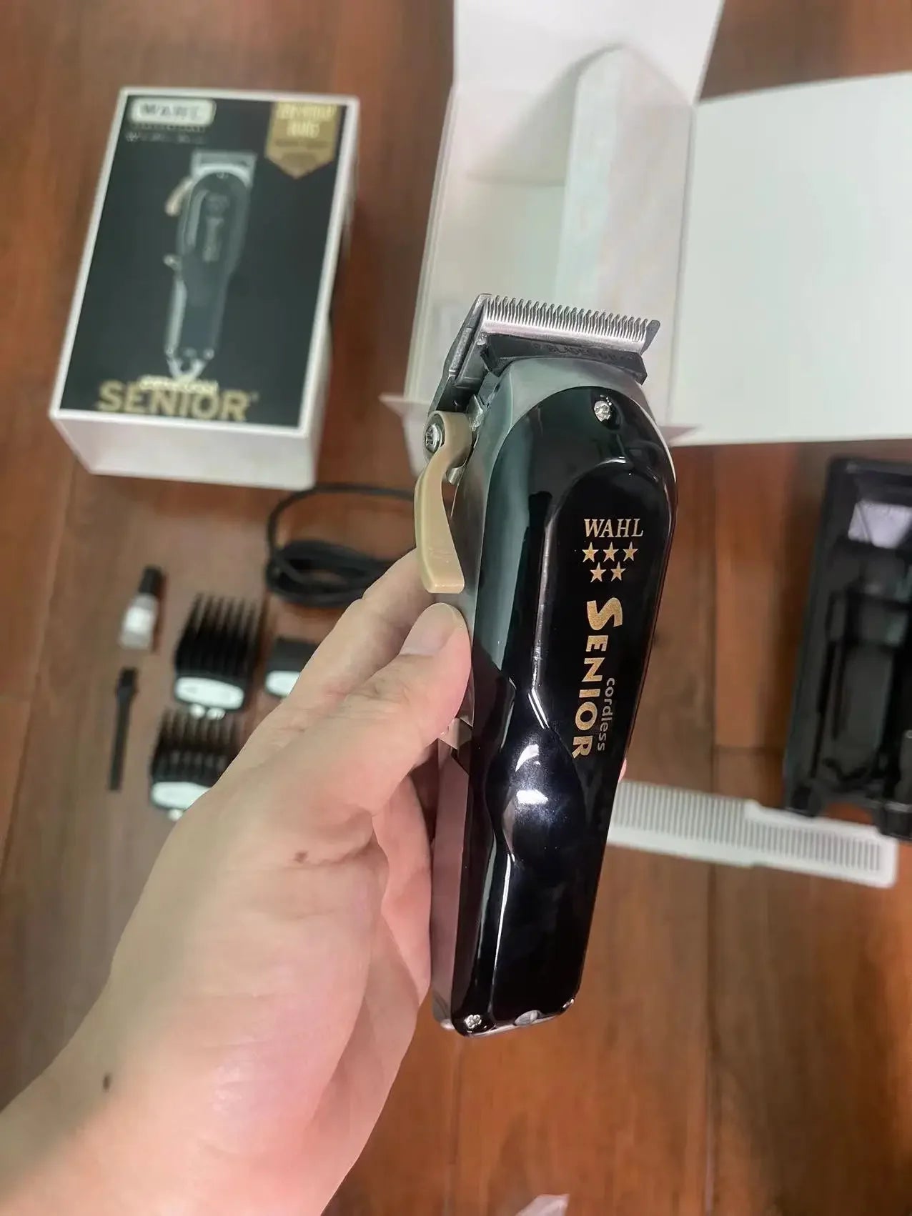 Original  Wahl Hair Clipper for Barbers, 5-Star Series, Cordless Hair Clipper, Magic Clip  & Detaliers & Vanish
