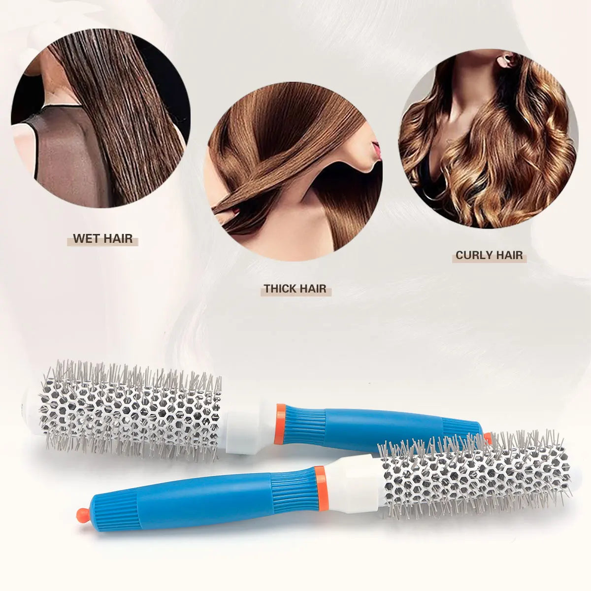 Professional Salon Hair Styling Hairbrush Hairdressing Dual Use Hairdressing Combs Comb Round Curly Hair Rollers Tools