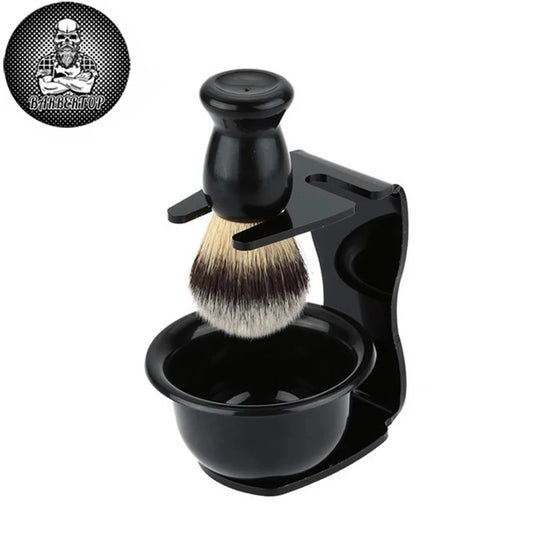 Barber Shop Men's Beard Brush Salon Razor Stand Base Shaving Soap Bowl Professional Hairdresser Cleaning Tools Shaving Bowl Brus