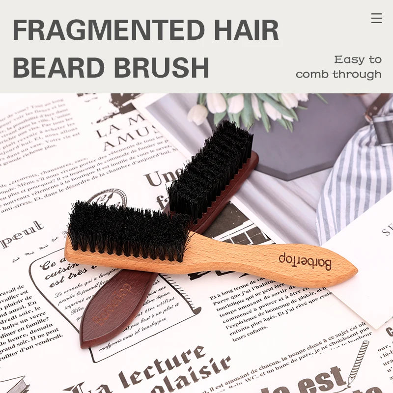 Salon Soft Beard Cleaning Wooden Brush Fragmented Hair Sweeping Brush Hairdresser Shaving Brush Comb Barbershop Brushes Supplies