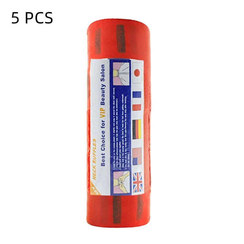 5PCS Barber Neck Paper Disposable Muffler Paper Salon Adjustable Hairdressing Collar Covering Multifunction Hairdresser Accessor