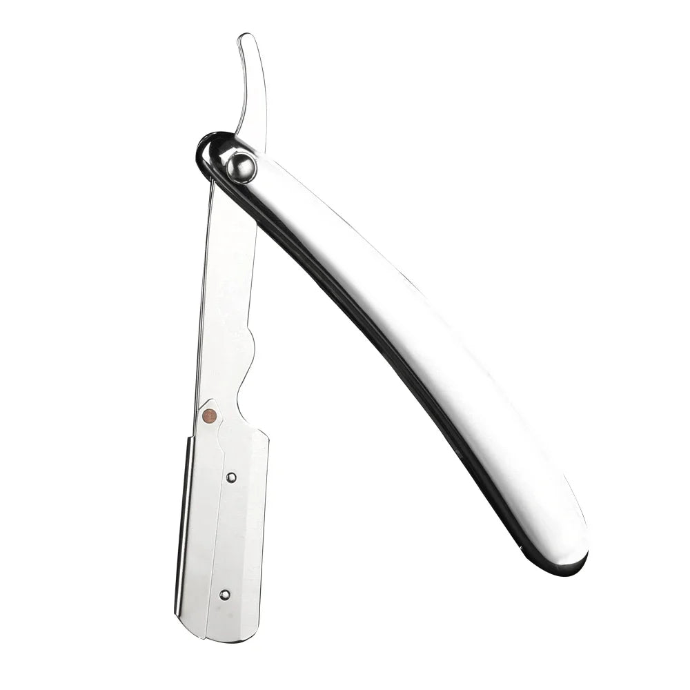 Salon Manual Beard Razor Folding Hand Shaver Razor Knife Holder Hair Removal Tools (No Shaving Slice) For Barber Accessories