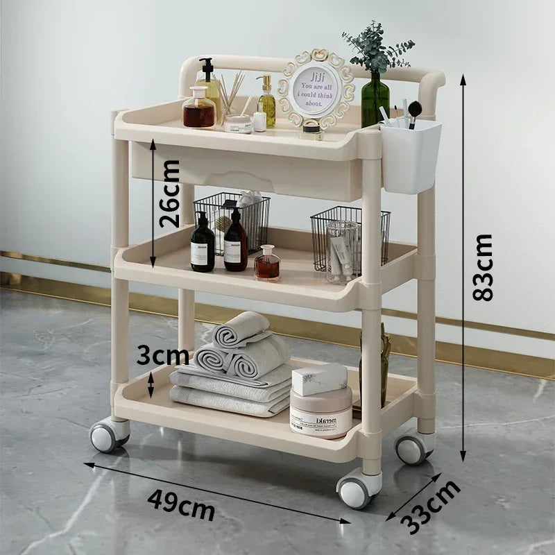 Organizers Trolleys Cart Salon Folding Serving Hair Extension Beauty Decor Furniture Professional Organizer Wheels Plastic