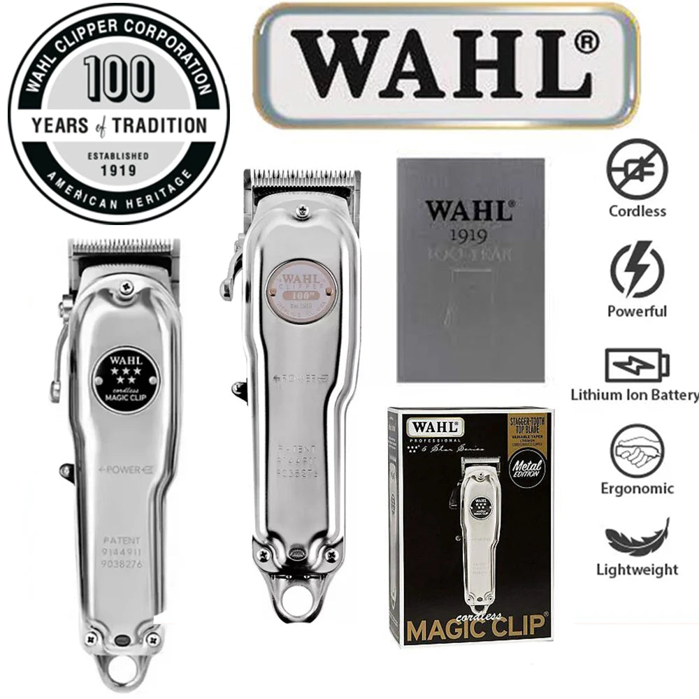 Original  Wahl Hair Clipper for Barbers, 5-Star Series, Cordless Hair Clipper, Magic Clip  & Detaliers & Vanish