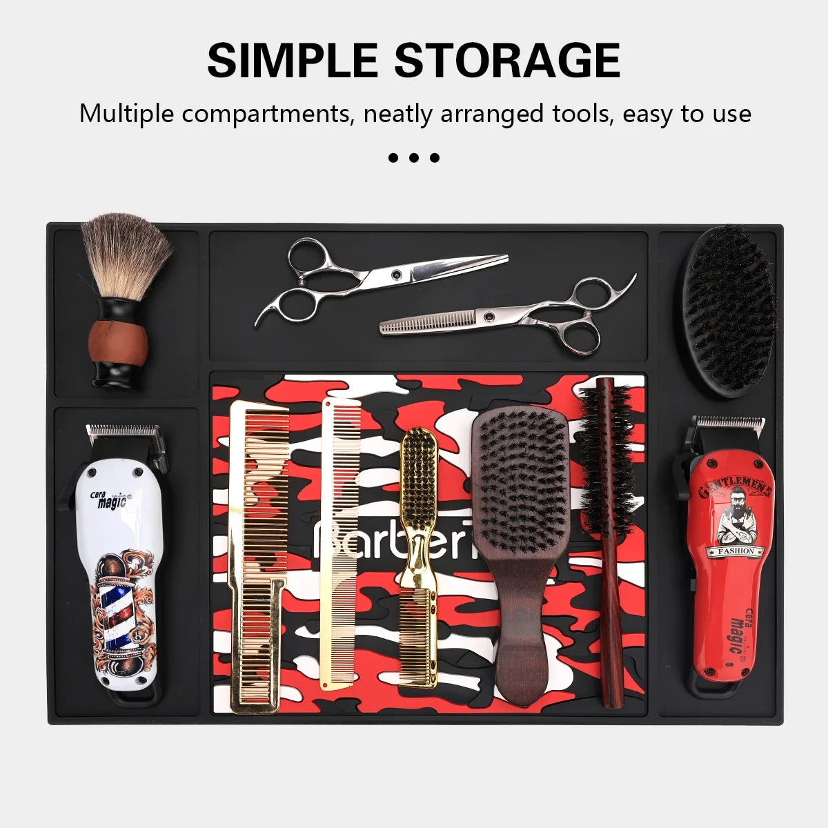 Barbertop Anti-skid Pad Salon Non-slip Scissores Mat Silicone Heat Barber Station Tools Barbershop Accessories