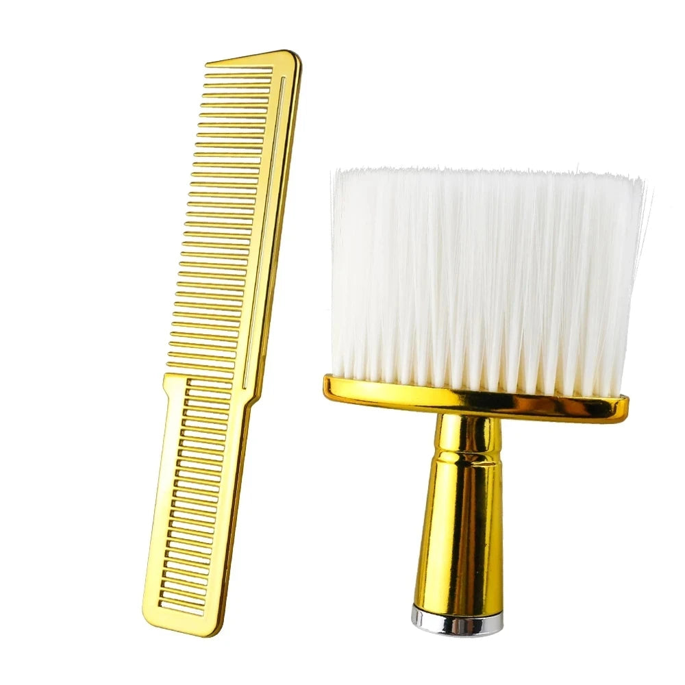 3PCS Hairdressing Soft Hair Cleaning Brush Comb Set Barber Retro Neck Duster Broken Remove Brush For Men Haircutting Comb Tools