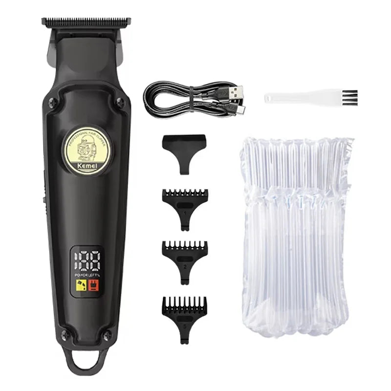 Kemei Rechargeable Hair Clippers Cordless Barber Easily Trimmer Bald Head Washable Electric Beard Shaver For Men KM-2371 KM-2024