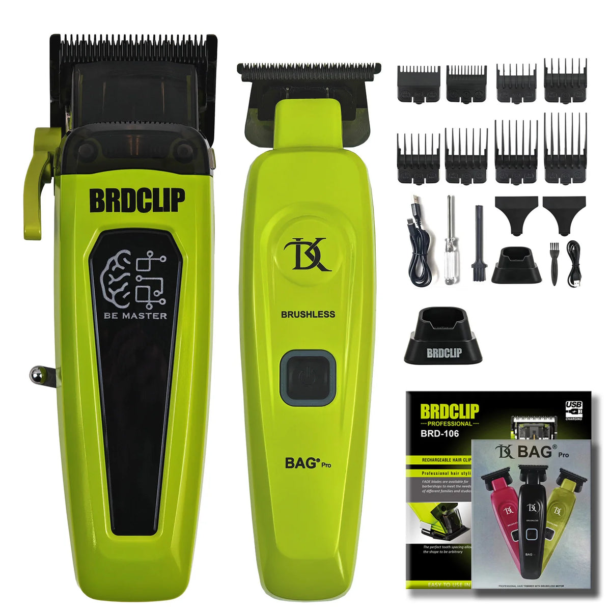 New Professional BRDCLIP BRD106 078 Hair Clipper 7500RPM 7200RPM Hair Salon Trimmer DLC Blade with Charging Base Barber for Men