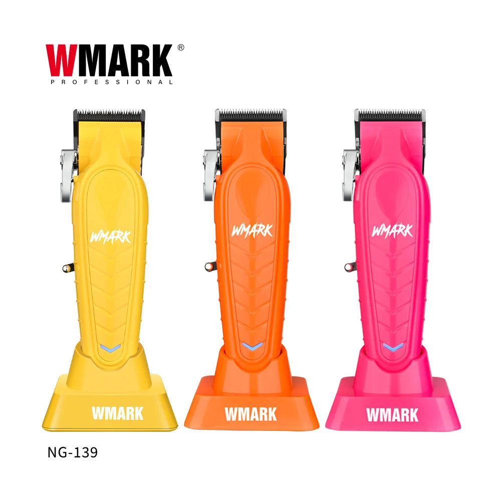 WMARK hair clipper NG-139+NG-339 oil head electric clippers hot selling charging base hair salon special