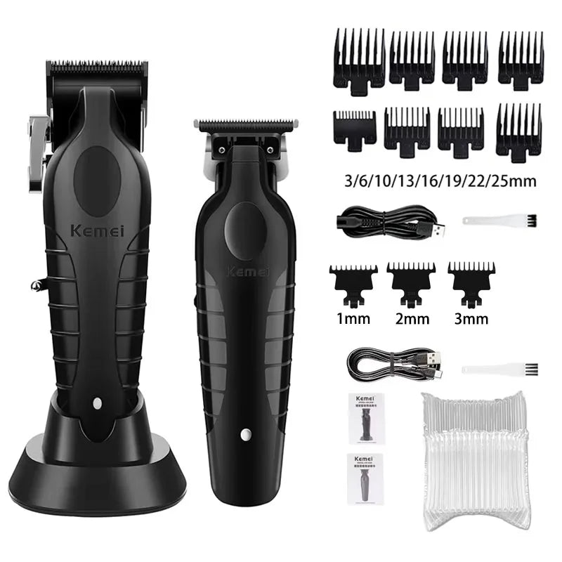 Kemei KM-2296 KM-2299 KM-1102 Professional Hair Clipper Kit Electric Shaver Male Hair Cutting Machine Men’s Cordless Trimmer
