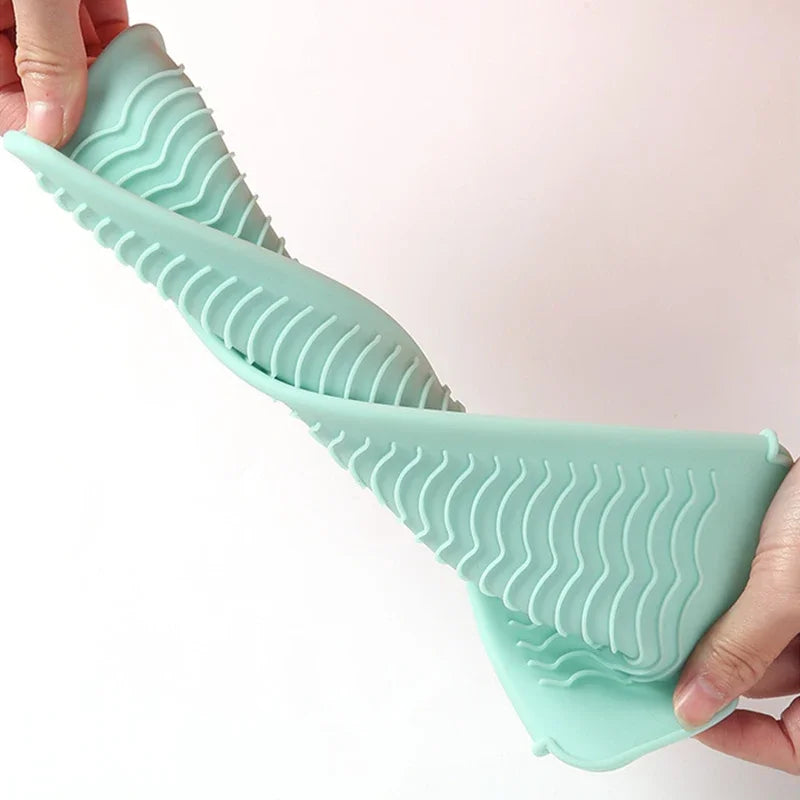 Silicone Heat Resistant Mat Pouch Heat Resistant Curler Hair Styling Tool Hair Straightener Pad Non-Slip Flat Curling Iron Mat