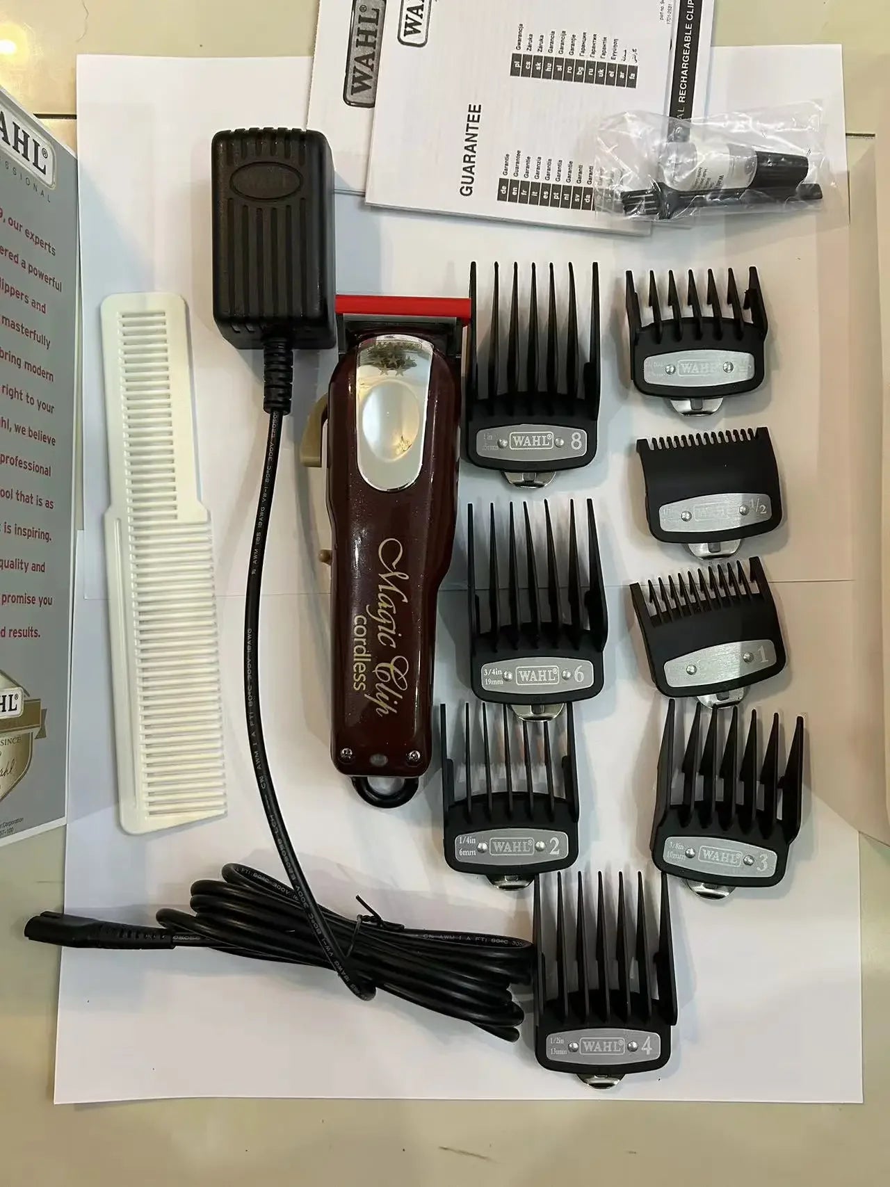 Original  Wahl Hair Clipper for Barbers, 5-Star Series, Cordless Hair Clipper, Magic Clip  & Detaliers & Vanish
