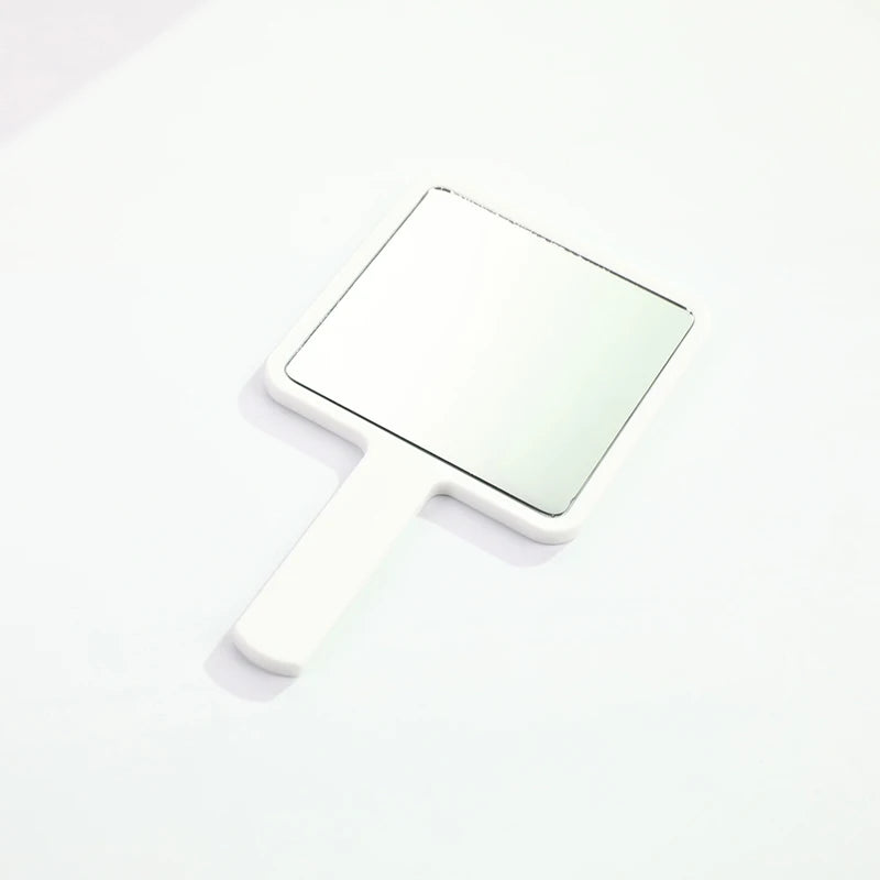 1PC Square Handheld Makeup Vanity Mirror with Handle Hand Mirror SPA Salon Compact Mirrors Eyelash Extension