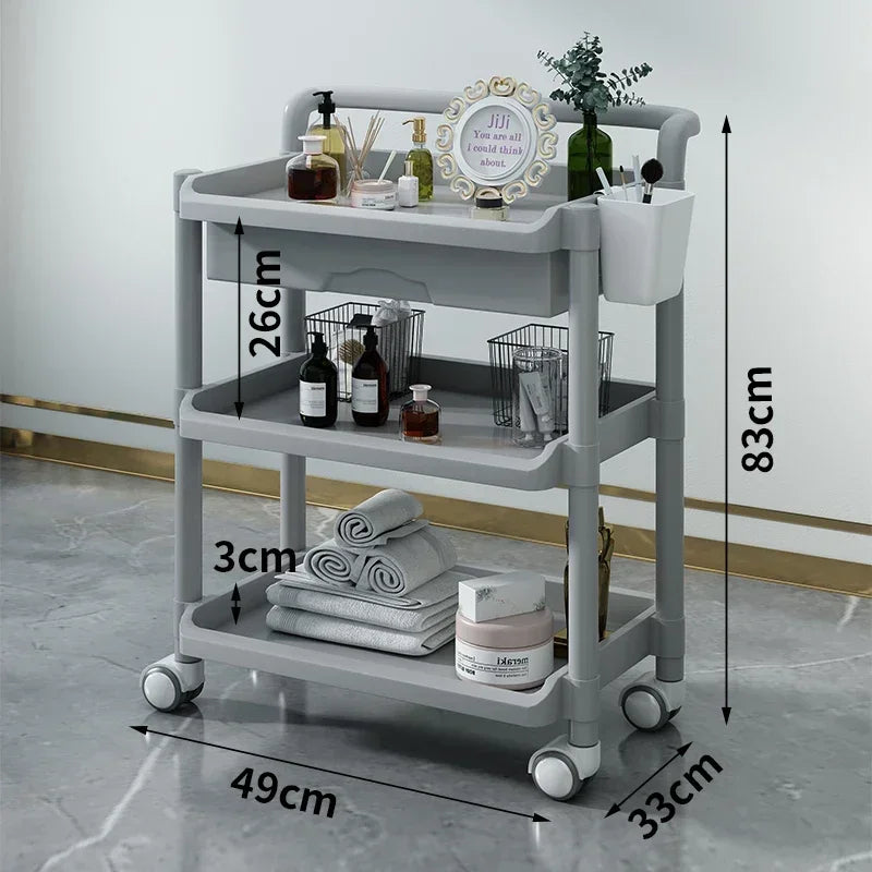 Organizers Trolleys Cart Salon Folding Serving Hair Extension Beauty Decor Furniture Professional Organizer Wheels Plastic