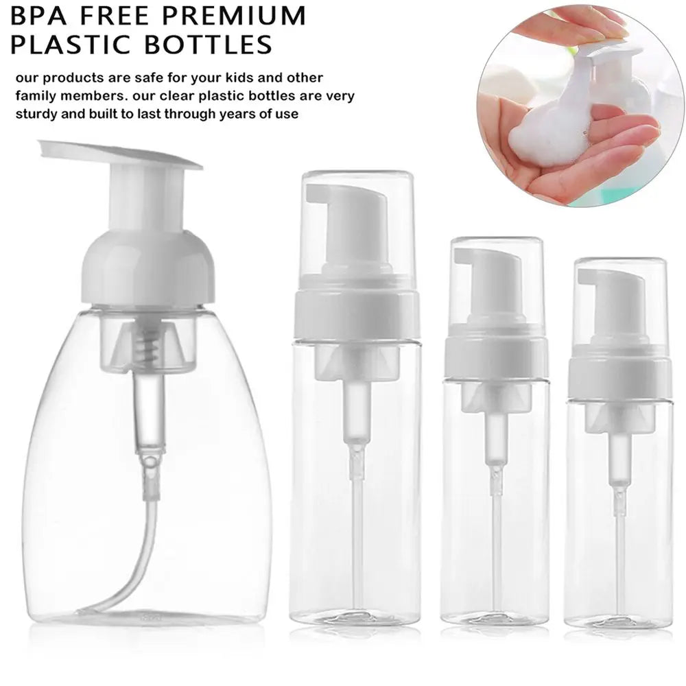 Clear Blue Shampoo Lotion Shower Gel Foam Pump Bottles Foaming Bottle Liquid Soap Whipped Mousse Points Bottling