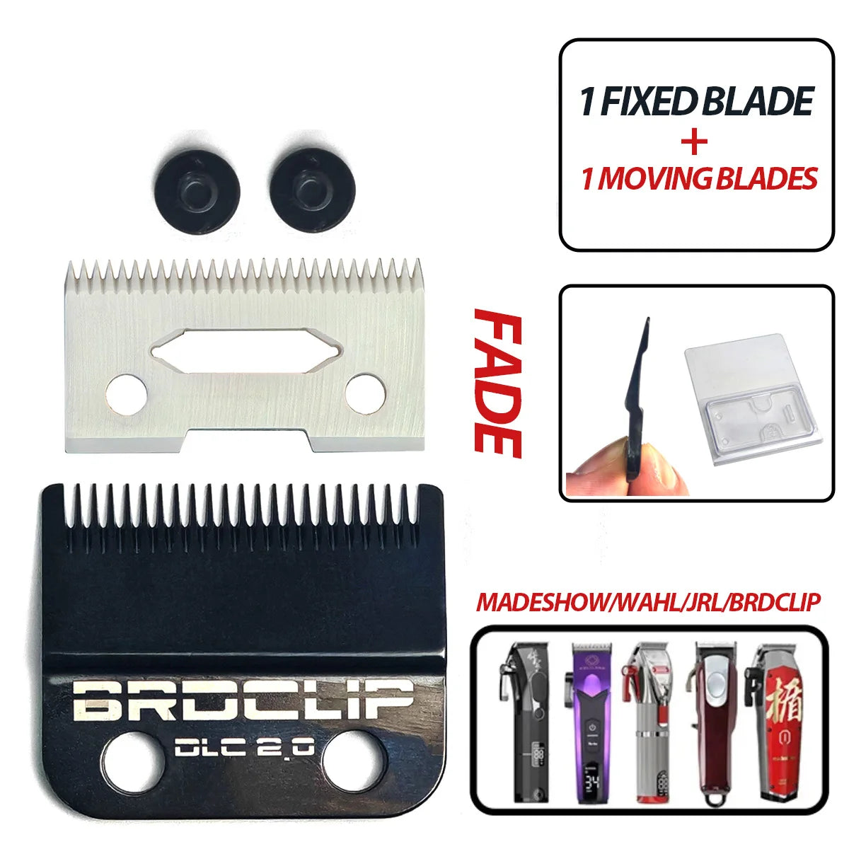 BRDCLIP DLC Replaceable Cutter Head for R77F Madeshow M10 M5 Professional Hair Clipper Ceramics Blade Hair Cutting Machine