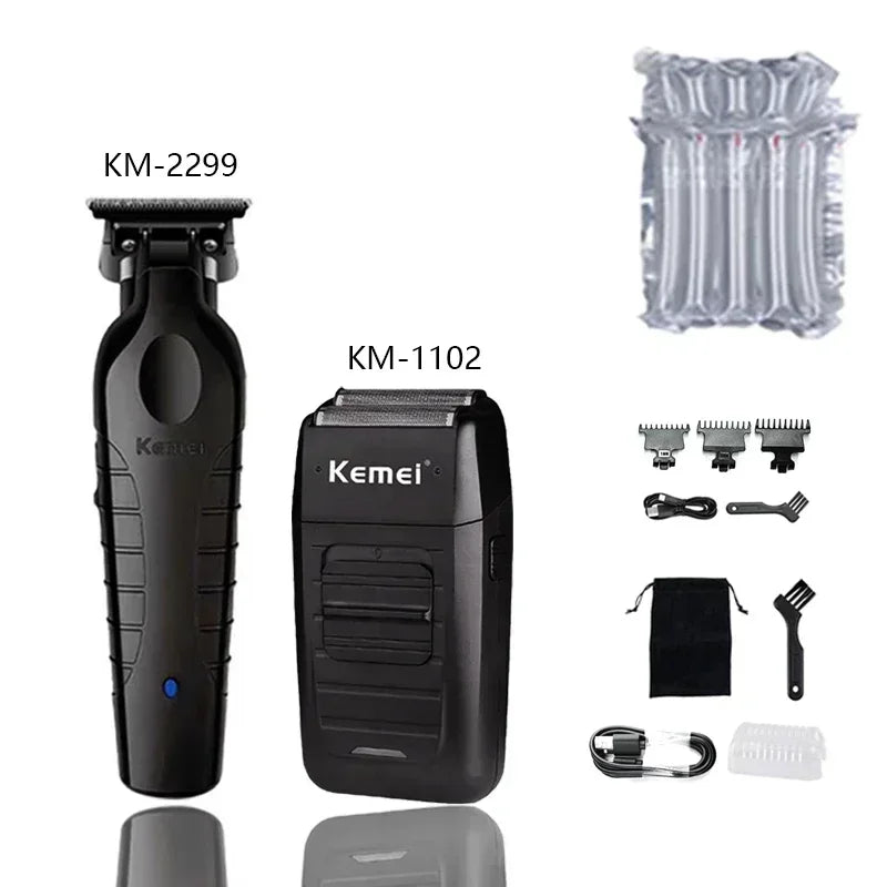 Kemei KM-2296 KM-2299 KM-1102 Professional Hair Clipper Kit Electric Shaver Male Hair Cutting Machine Men’s Trimmer Machine CE