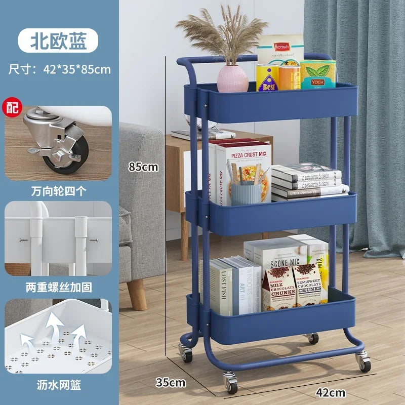 Beauty Salon Rolling Trolley Cart Cosmetic Storage Cart Makeup and Lash Organizing Furniture for Salon Use