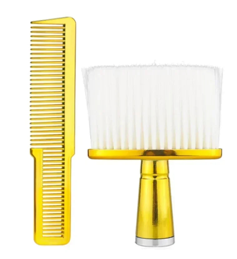Professional Hairdressing Styling Tools Set Gold Barber Spary bottle 6 Inch Haircut Men Manual Shaver Salon Hair Cleaning Brush