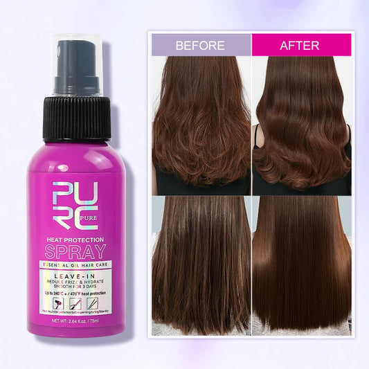 PURC Argan Oil Heat Protection Spray Smoothing Prevent Frizz Dry Hair Treatment Professional Hair Care Products