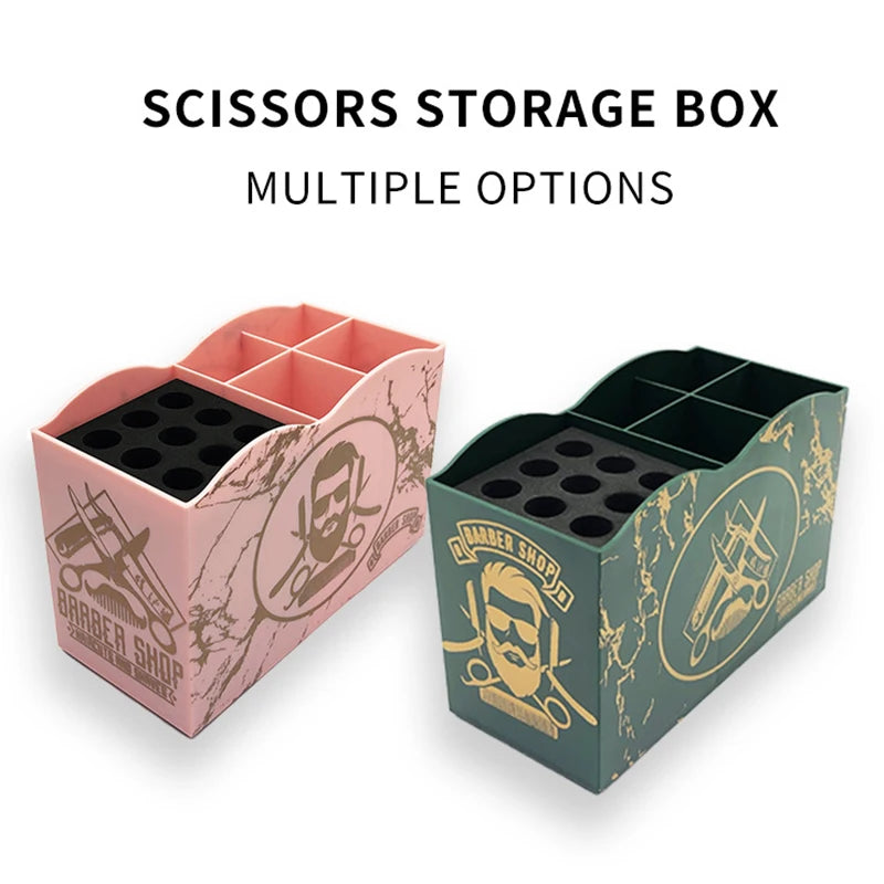 Barbershop Hairdressing Supplies Barber Storage Box Combs Scissors Holder Organizer Hairdresser Barber Rack Salon Accessories
