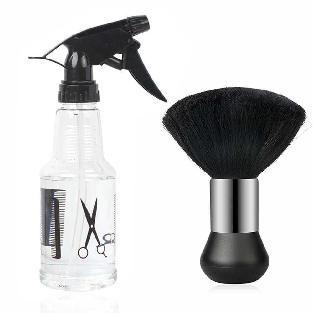Barber Salon Hairdresser Water Sprayer Set Barbershop Hairdressing Neck Duster Cleaning Brush Professional Hair Styling Tools
