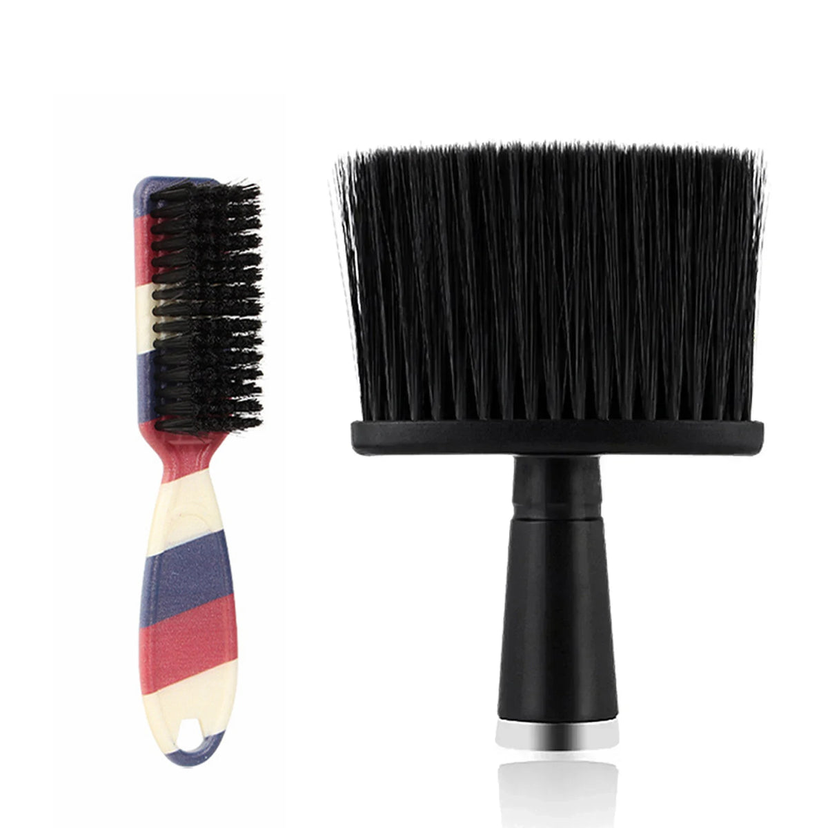 2pcs Barber Brush Set Hairdresser Clipper Blade Clean Brushes Neck Duster Brush Cleaning Hairbrush Barbershop Tools Accessories