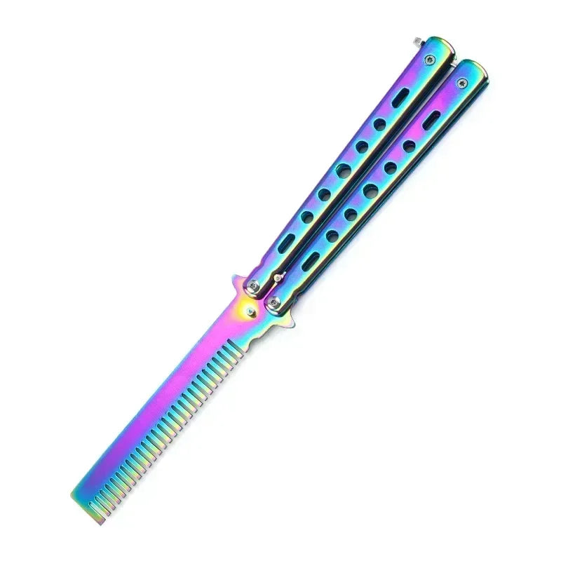 Folding Steel Combs For Men Oil Head Portable Beard Combs For Men Comb Product Hair Dropshipping Hair Combs Foldable Stylin