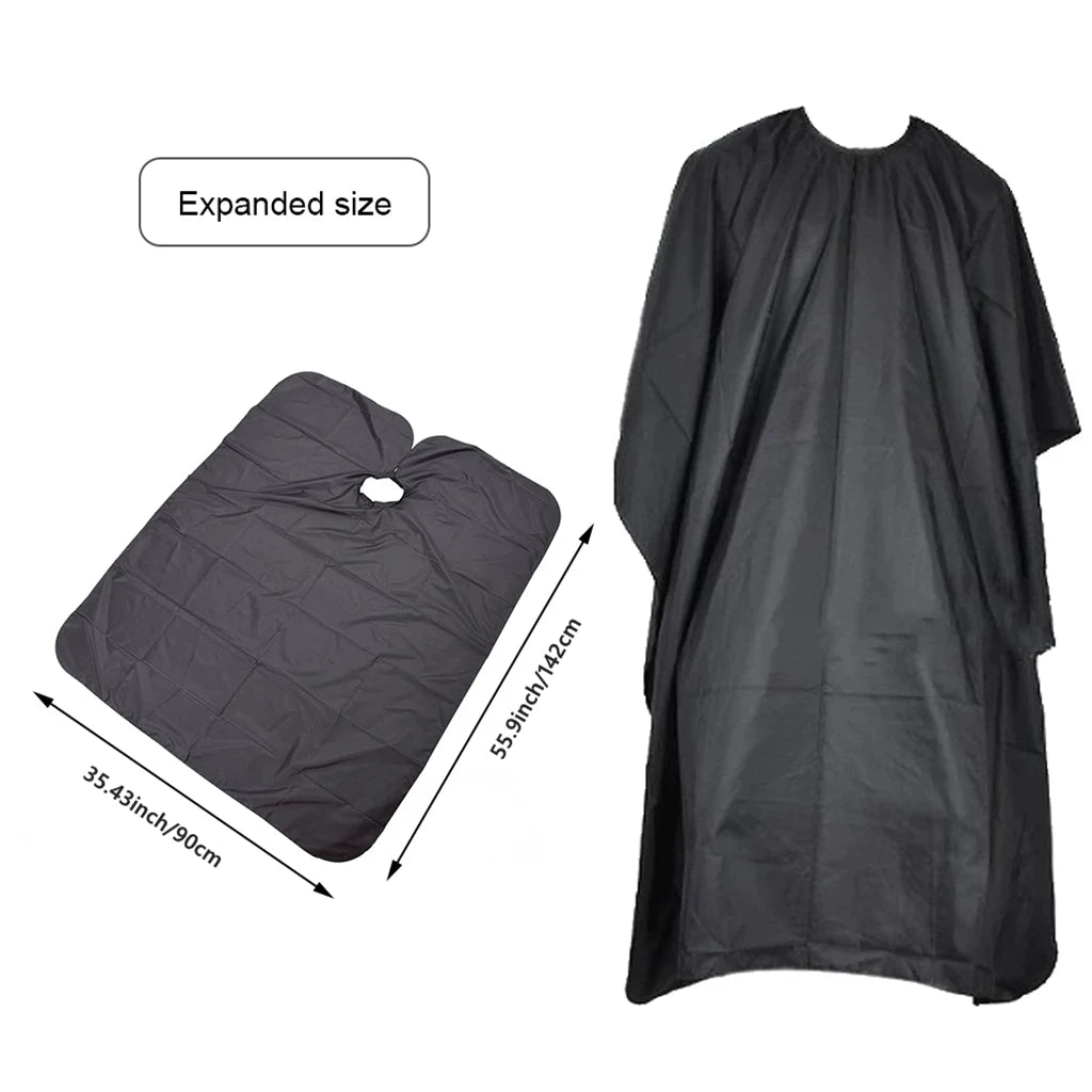 Black White Hair Cutting Cloth Pro Salon Hairdressing Cape Gown Barber Silicone Neck Hairdresser Apron Haircut Capes Wholesale