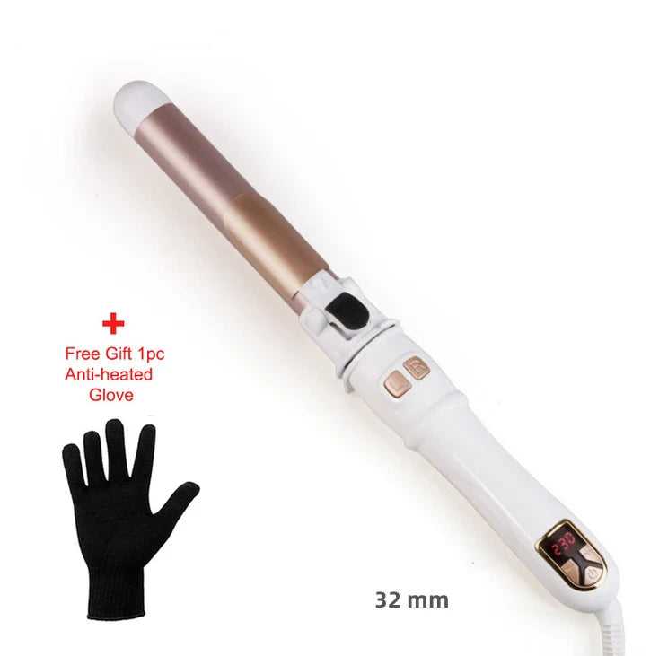1.1/1.25inch Rotating Curling Iron Curling Wand Automatic Hair Curler 30s Instant Heat Auto Hair Waver Hair Styling Irons