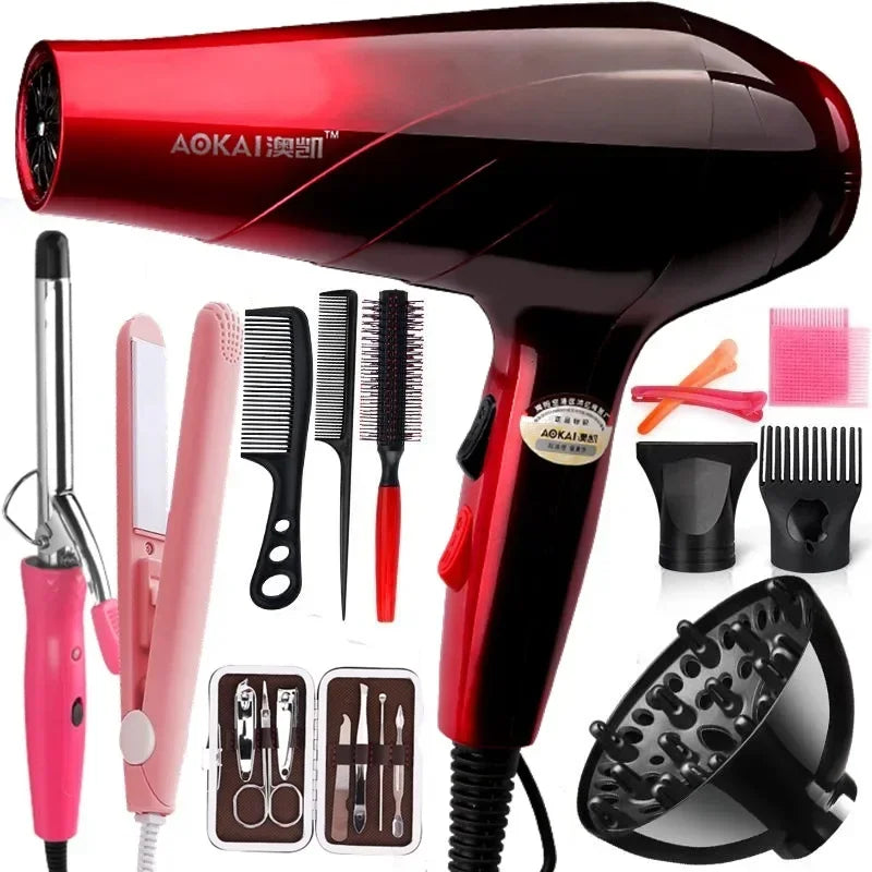 Professional Powerful Hair Dryer Fast Styling Blow Dryer Hot And Cold Adjustment Air Dryer Nozzle For Hairdresser Barber Salon Tools