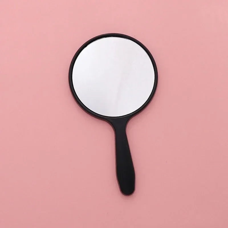 Handheld Mirror Round With Handle Hand Mirror Hair Salon Compact Mirrors Cosmetic Mirrors For Women