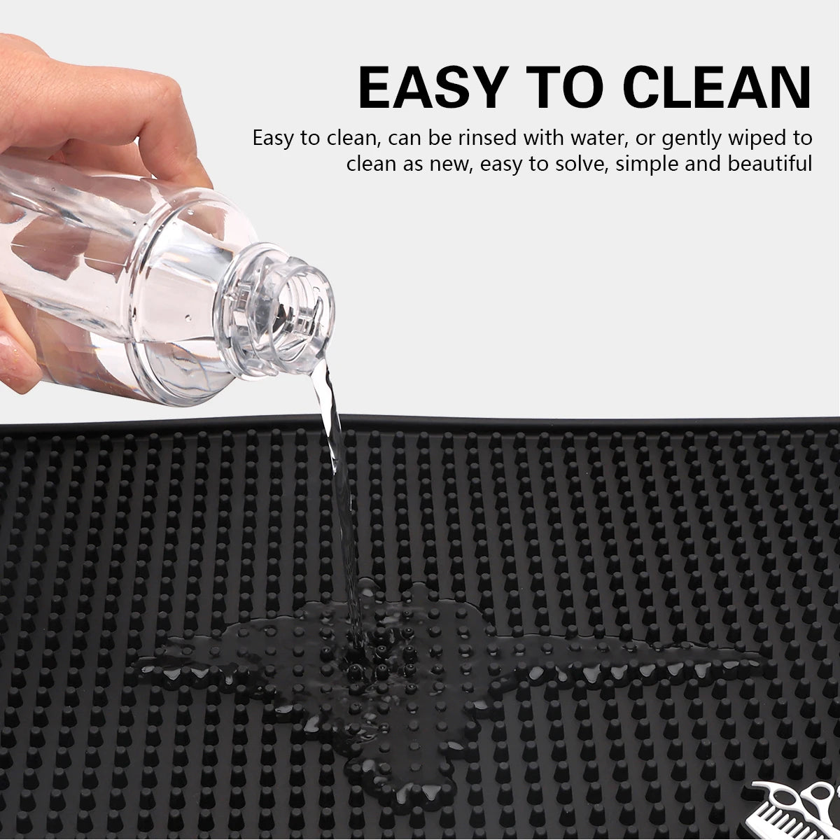 Barber Non-slip Station Mat Cushion Pad Hairdress Tool Clippers Scissors Comb Trimmers Brushes Storage Organizer Salon