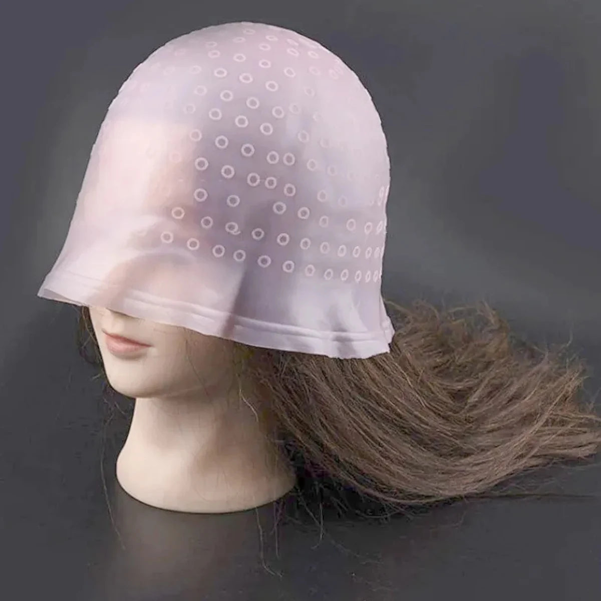 Soft Silicone Hair Coloring Cap Barber Reusable Highlighting Hair Dying Frosting Hat Pro Salon Home Hairstyling Tool Accessories