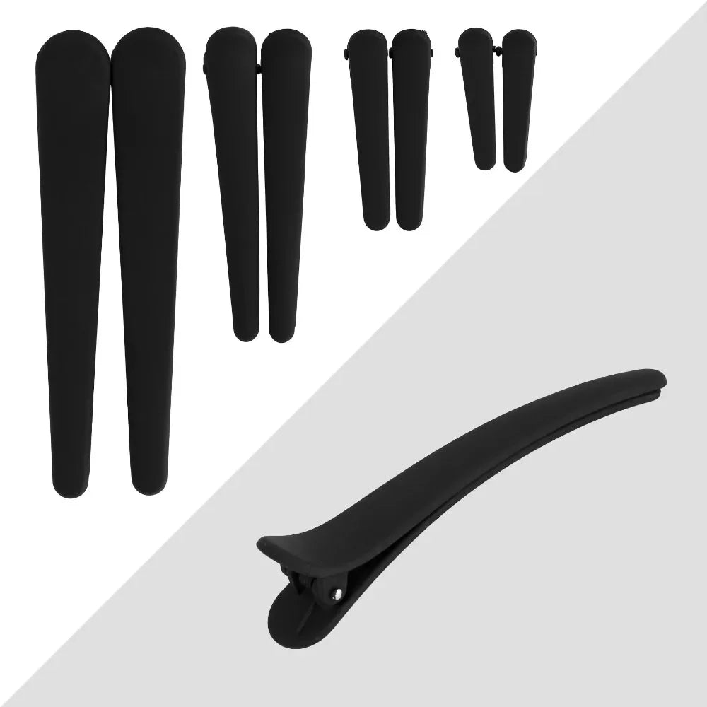 2024 Hot Models Black Duckbill Clip Barber Shop Commonly Used Models Bangs Clip Large Plate Hair Spray Paint Frosted Hair Clip