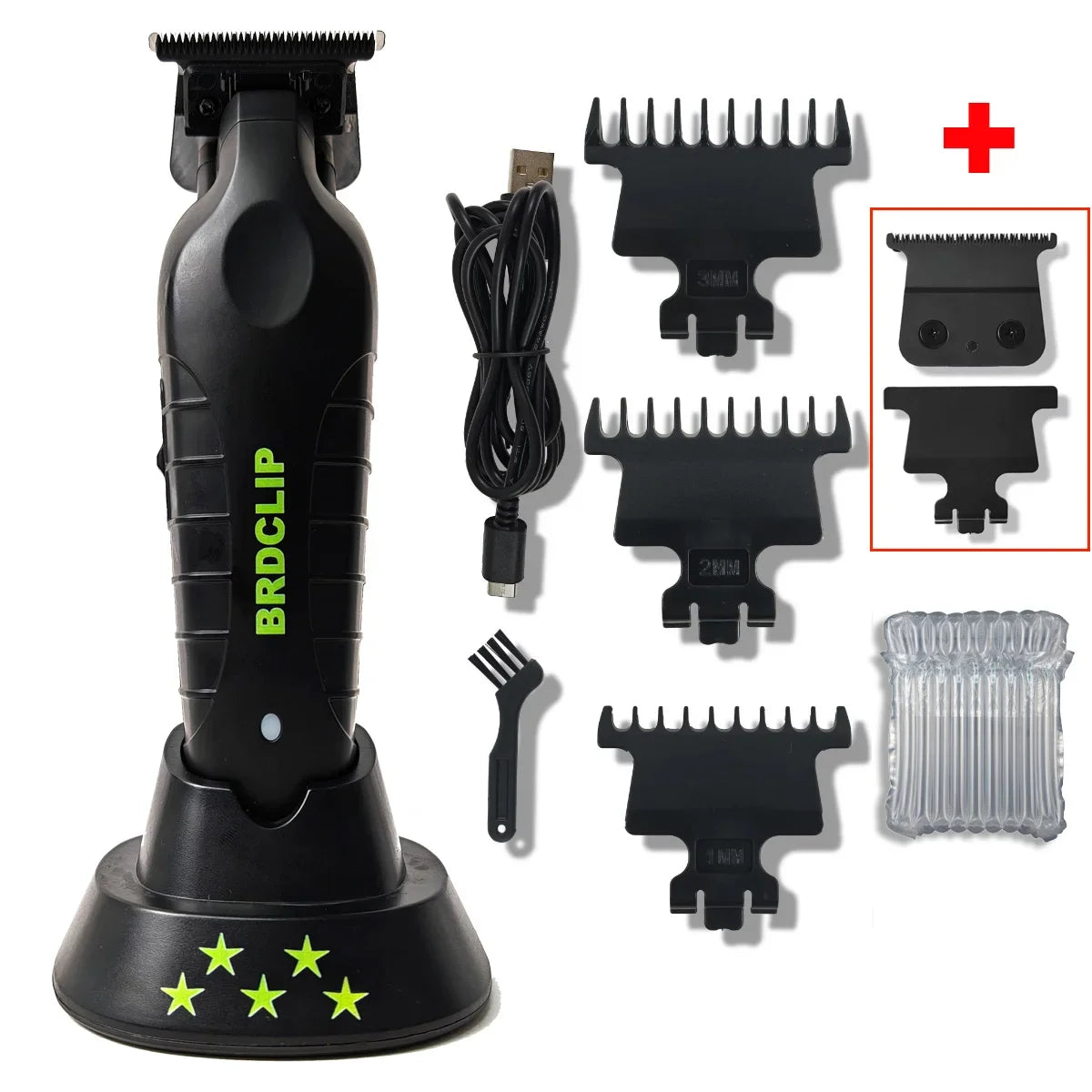 BRDCLIP BL1T Professional Carving Gradient Hair Trimmer Barber Finish Electric Clipper with Charger Stand Hair Cutting Machine