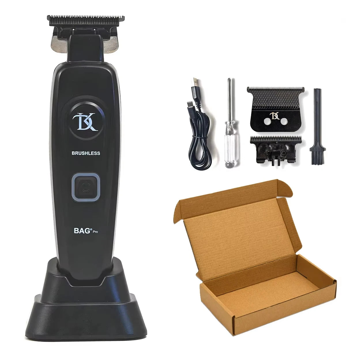 BRDCLIP Professional Barber Hair Cutting Machine Kit Base Charger 7500RPM Hair Clipper DLC Blade Salon Hair Trimmer for Men