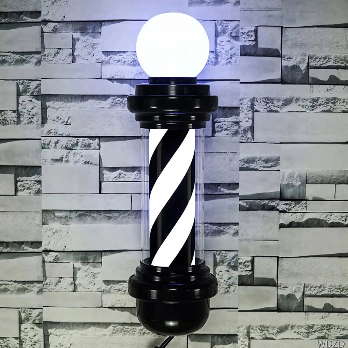 Barber Pole Light Sturdy Wall Hanging Salon Rotating Light Salon Open Sign Light for Beauty Salon Barbershop Outdoor Hair Salon