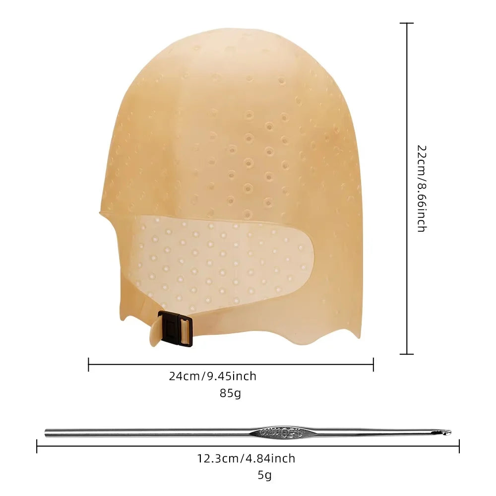 Hairdressing Hair Dyeing Caps With Metal Hooks Professional Barber Silicone Hair Dye Cap Barbershop Salon Styling Tools