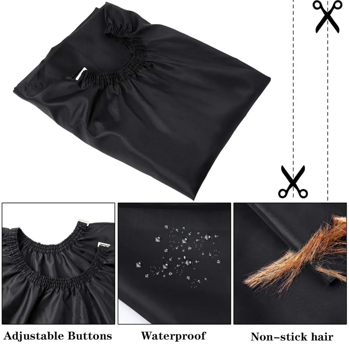 Black Salon Barber Cape for Men Women Hair Cutting Cape Hairdressing Cape Hair Cut Apron Hair Shampoo Dye  Tools Accessories
