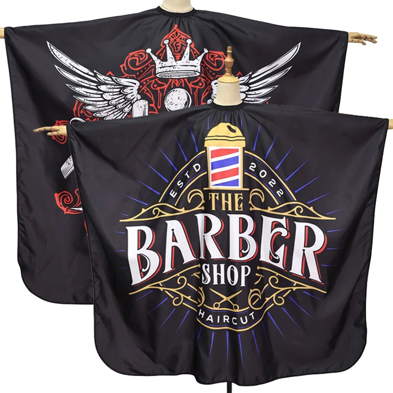 Barber Black Haircut Cloth Hairdresser Apron Hair Cut Cape Hairdress Gown Hairdressing Coat Barbershop Salon Accessory